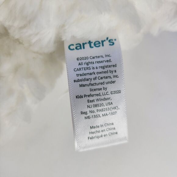 2020 Carters White Billy Goat Plush Baby Toy Stuffed Farm Animal Lovey 67996 NWT - Picture 5 of 13